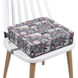 Réhausseur Coussin De Siège Chaise Enfant Portable Coussin Chaise Haute Bébé Carré Rehausseur De Siège(Ours)