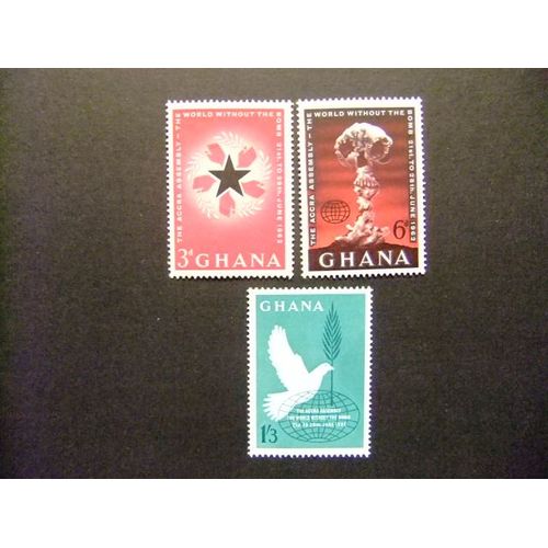 Ghana 1962 Lutte Contre Arme Nucléaire Lucha Contra El Armamento Nuclear Yvert 107 / 09 * Mh