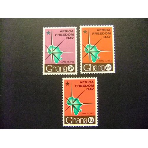 Ghana 1962 Dia De La Libertad De Africa Yvert 104 / 06 ** Mnh