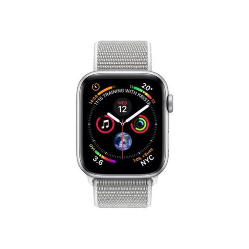 Apple Watch Series 4 (GPS + Cellular) - Boîtier 40 mm Aluminium Argenté avec Bracelet Sport Coquillage