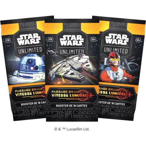 Booster Cartes Star Wars Unlimited Passage Vitesse Lumière 24 Modèle Aléatoire