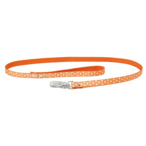 Laisse Nylon Pois Orange Largeur De 15 Cm Et Longueur De 100 Cm