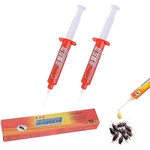 Lot de 2 pièges à cafards Master, mise à niveau de l'appât en gel tueur de cafards 10 g, puissant éliminateur de cafards en gel pour toilettes, chambre à coucher, cuisine, efficacité sûre 3 pièces