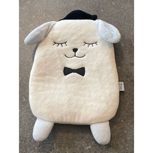 Doudou peluche Dodie Bouillotte-Gel spéciale bébé  noir et blanc bouillotte 24cm