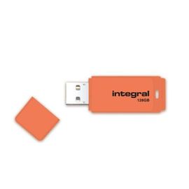 Cle USB 2.0 Integral Neon 128Go Orange