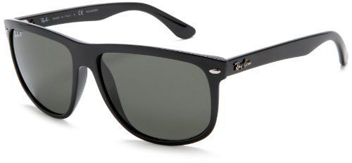 Ray-Ban - Lunette De Soleil Rb4147 Rectangulaire - Homme, Black Frame/ Crystal Green Lens