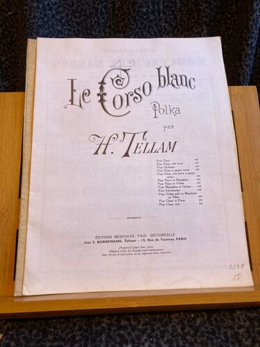 H. Tellam Le Corso Blanc Polka Pour Piano Partition Ed. Decourcelle