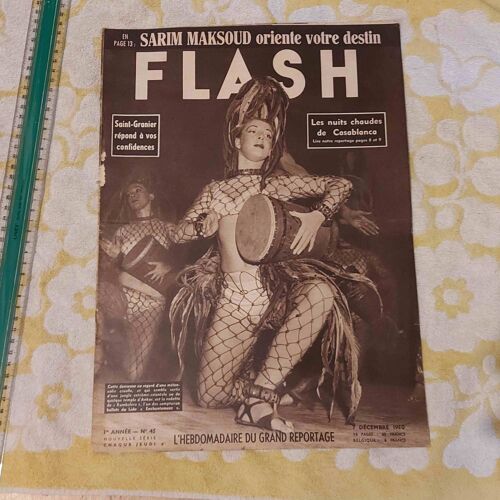 Flash N°45 -L'hebdomadaire Du Grand Reportage 1ere Annee N°45-7 Décembre 1950-Nouvelle Série Chaque Jeudi- Paris-Ankor-Lido-Saint Granier-Casablanca-Batignoles-Martine Colas-Giles Valdonne-André Gide