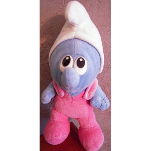 Doudou Schtroumpf Bleu Et Rose