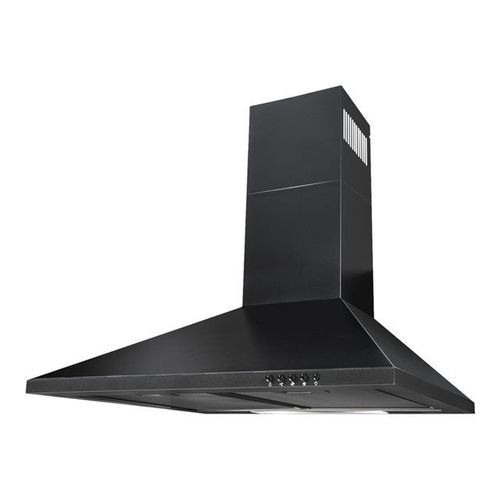 Exquisit KH60-8 - Hotte - hotte décorative - largeur : 59.5 cm - profondeur : 48 cm - extraction et recirculation (avec kit de recirculation supplémentaire) - noir