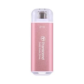 Transcend ESD300 - SSD - 2 To - externe (portable) - USB 3.2 Gen 2x1 (USB-C connecteur) - rose