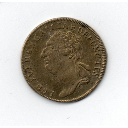 Jeton Louis Xvi 1793  Avers : Lud. Xvi Rex Galliae Defunctus. Revers :Sol Regni Abiit.  Etat Sup