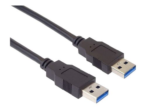 DLH - Câble USB - USB type A (M) pour USB type A (M) - 1 m - up to 5 Gbps data transfer rate - noir