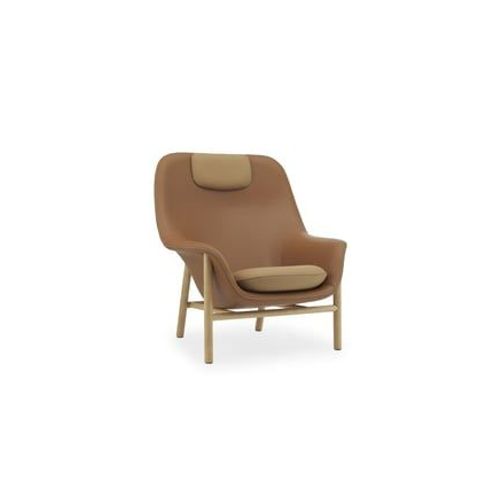 Normann Copenhagen - Drape Lounge Chair Low Structure En Acier - Ultra41574/Ultra41571 - Marron