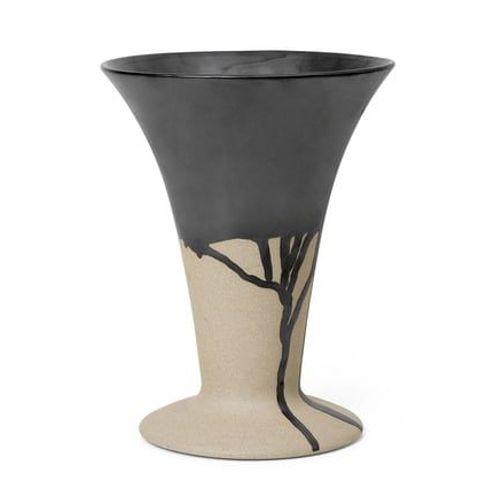 Ferm LIVING - Vase Flores - sand/black - Beige