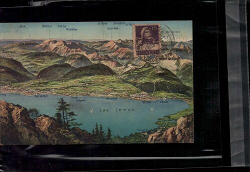 Carte Postale Panorama De Montreux Et Les Alpes En L'état Sur Les Photos