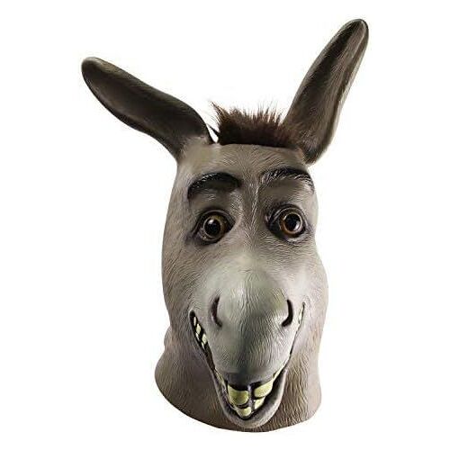 Masque D'âne Masque D'animal Masque De Costume Cosplay Masque En Latex Pour Halloween Accessoires De Fête