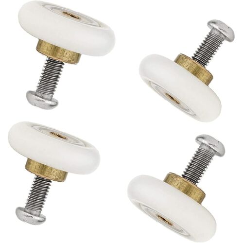 Lot de 4 roulettes de rechange pour porte de douche 19 mm de diamètre