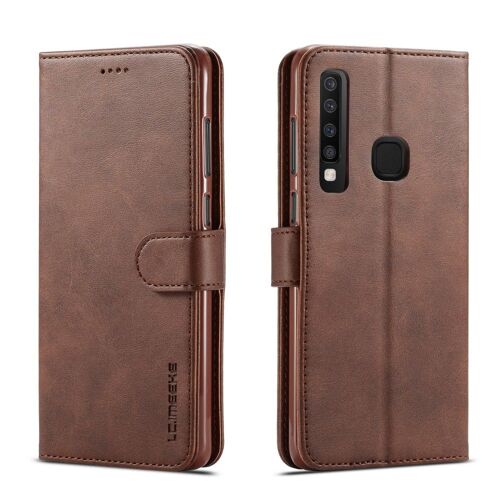 Etui type portefeuille pour Galaxy-A9 (2018) marron gamme LC.IMEEKE
