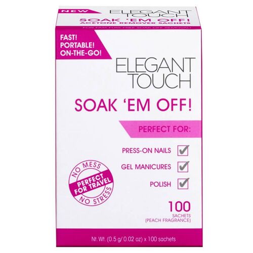 Soak'em Off - Elegant Touch - Lingettes Dissolvantes 
