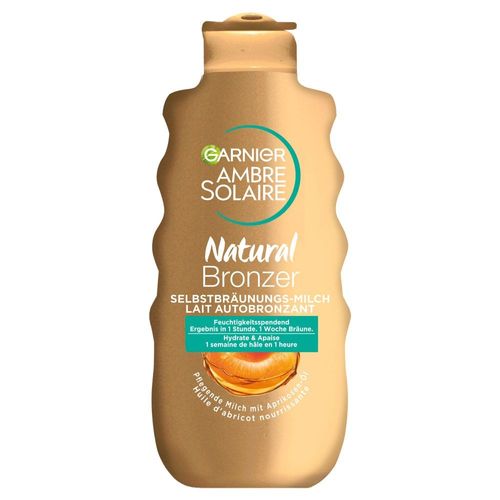 Ambre Solaire Natural Bronzer Lait Autobronzant - Garnier - Lait Autobronzant Hydratant & Apaisant,Pour Un Teint Naturel Halé Et Lumineux 