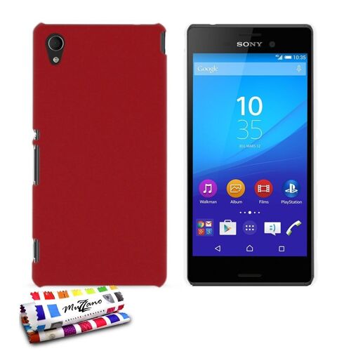 COQUE SONY XPERIA M4 GLOSSY HYBRID ROUGE SILICONE SOUPLE (TPU)