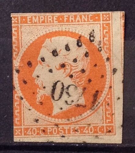 Napoléon - Empire Franc - Nd - 40c Orange Vif (Très Joli N° 16a) Obl - Cote 25,00 - France Année 1853 - N23803