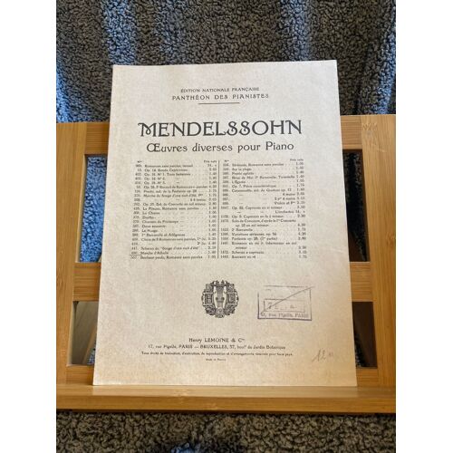 Mendelssohn Marche D'athalie Partition Piano Éditions Lemoine N°490