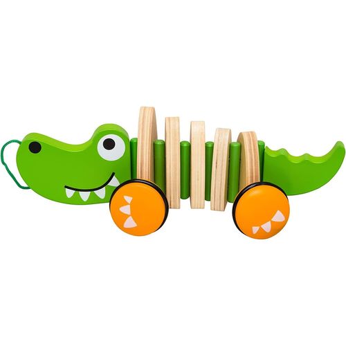 Montessori Crocodile, Jouet En Bois À Tirer, Motricité Développement,Cadeaux Pour Garçons Filles Enfant De 1 Ans,Apprendre À Marcher