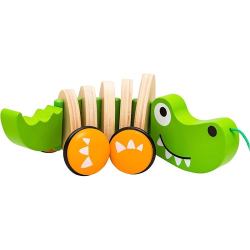 Jouet En Bois À Tirer, Jeu Éducatifs, Motricité Développement, Garçons Filles Enfant De 12 Mois, Apprendre À Marcher (Crocodile)