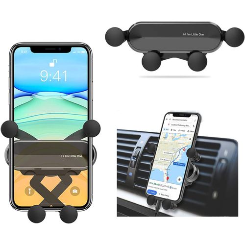 Support Téléphone Voiture Grille Aération Universel Porte Téléphone Voiture Ventilation Pour Smartphone Et Gps Appareils Noir