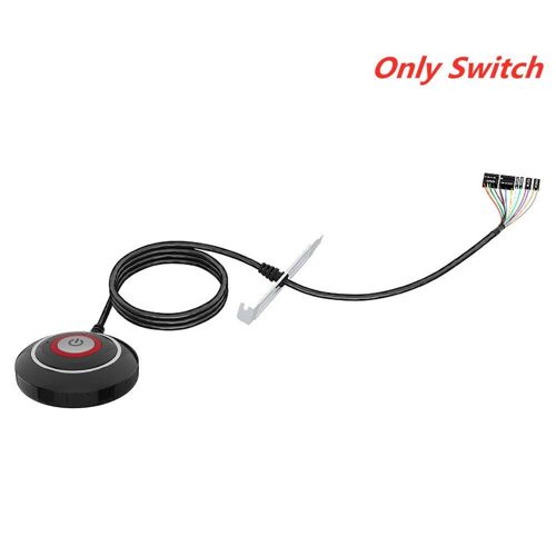 Bouton d'alimentation PC Portable, commutateur d'ordinateur de bureau, pour la maison, le bureau, barre Internet avec rallonge, accessoires de réinitialisation