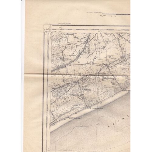 Carte Ancienne D'etat Major De 1863/1913 D' 1 M X 0.60 : Oost-Dunkerke Et Ses Environs / N°11