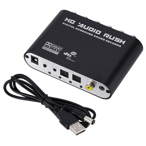 Décodeur Audio HD 5.1 CH SPDIF Coaxial vers RCA DTS AC3, amplificateur numérique optique, convertisseur analogique, HD