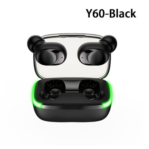 Écouteurs intra-auriculaires sans fil Bluetooth 5.1, casque étanche avec étui de chargement, Y60 Tws, antibruit