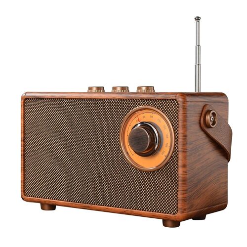 Radio FM rétro sans fil, haut-parleur Bluetooth, Portable, basses, mains libres, lecteur MP3, pour la maison, en plein air, voyage, caisson de basses