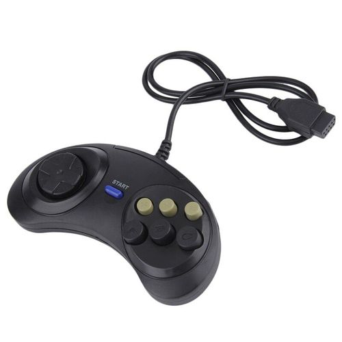 Manette De Jeu Rétro Classique Avec 6 Boutons, Contrôleur Filaire, Joystick, Accessoires De Jeu Pour Sega Md2 Pc Mac Mega Drive