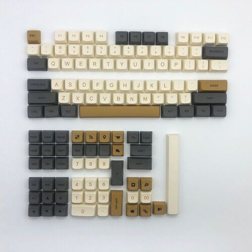 Capuchon de clavier XDA 124 touches en PBT, profil élevé, personnalisé anglais russe japonais, pour interrupteur Cherry MX, clavier mécanique