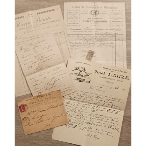 Lot De 4 Factures Anciennes Début Xxe Siècle