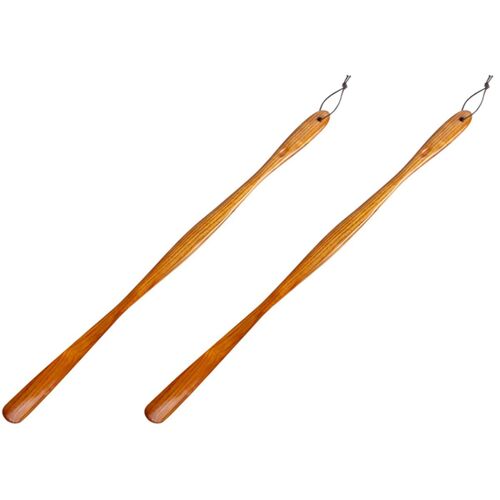 2x Chausse-Pied Long Qui Ne Pas La Taille Chausse-Pied En Bois Long 75cm Bois Grain De Bois À La Mode
