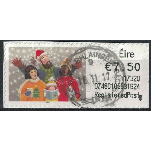 Irlande Vignette Oblitérée Chants De Noël Su