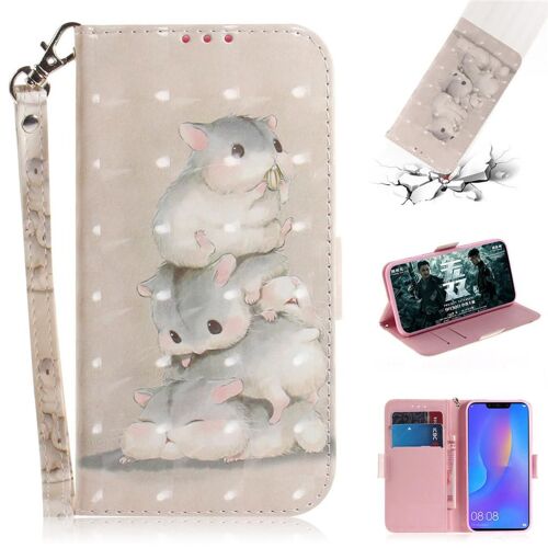 Huawei P Smart Plus Coque, Saturcase Beau 3d Motif Pu Cuir Magnétique Flip Portefeuille Support Porte-Carte Protecteur Coque Housse Étui Avec Dragonne Pour Huawei Nova 3i / P Smart Plus (Td-7)