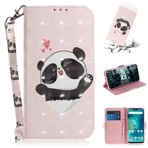 Xiaomi Mi A2 Lite Coque, Saturcase Beau 3d Motif Pu Cuir Magnétique Flip Portefeuille Support Porte-Carte Protecteur Coque Housse Étui Avec Dragonne Pour Xiaomi Mi A2 Lite (Td-9)