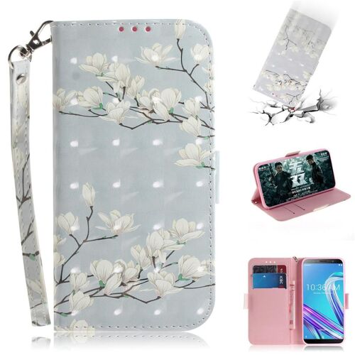 Asus Zenfone Max Pro (M1) Coque, SATURCASE 3D Motif PU Cuir Magnétique Flip Portefeuille Support Porte-carte Protecteur Coque Housse Étui avec Dragonne pour Asus Zenfone Max Pro (M1) ZB601KL (TD-11)