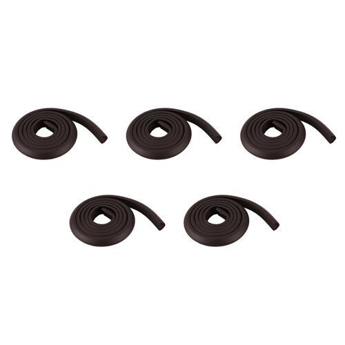 5 Pièces 2M Protection Des Mineurs Table Bande de SÉcuritÉ pour Produits En Verre Bord Meubles Horreur Bar Crash Coin Mousse Pare-Chocs Collision (Brun)