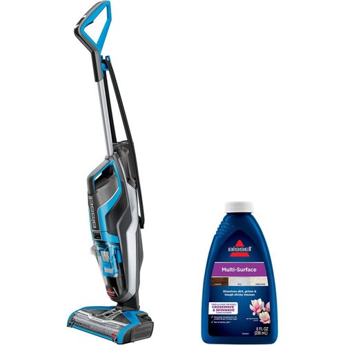 BISSELL CrossWave - Aspirateur À Eau et Poussière Multifonction 3 En 1 - Aspirateurs, Lave et Sèche - Vadrouilles - Nettoyant Multi-Surfaces pour Tapis et Sols Durs - 80dB - Noir/Titane/Bleu - 17132