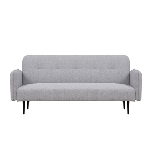 Canapé Convertible 3 Places En Tissu Gris Berne