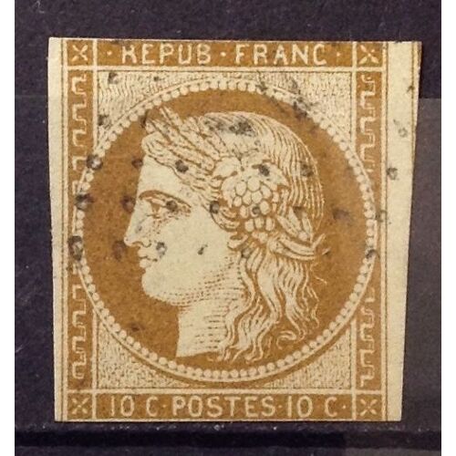 Cérès - Répub Franc - Nd - 10c Bistre-Brun (Superbe N° 1a) Obl - Cote 450,00 - France Année 1849 - N23633