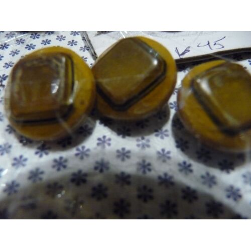Lot 7 D3 Petits Boutons Marrons Anciens 15 Diam