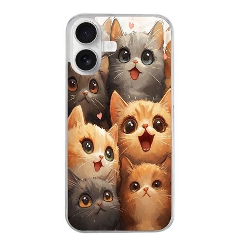 Coque Pour Iphone 16 Motif Chat Smile